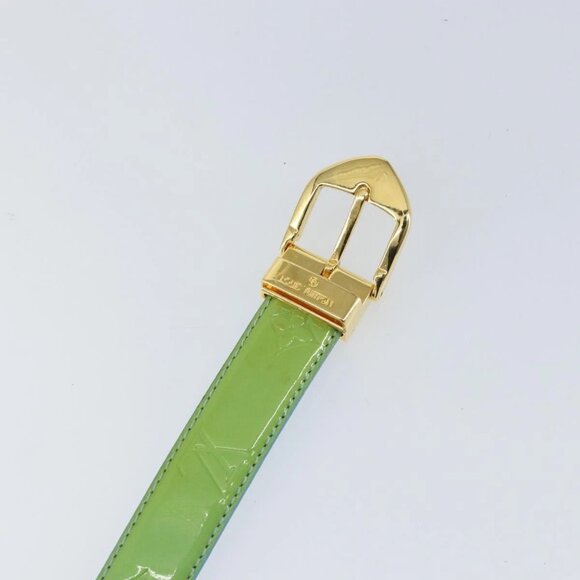 LOUIS VUITTON Monogram Vernis Ceinture Classic Belt Baby Blue LV Auth ti3493 main image 9